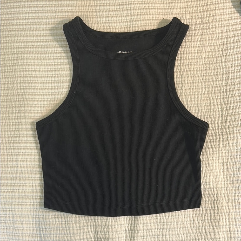 Wild Fable Classic Black Sleeveless Crop Top
